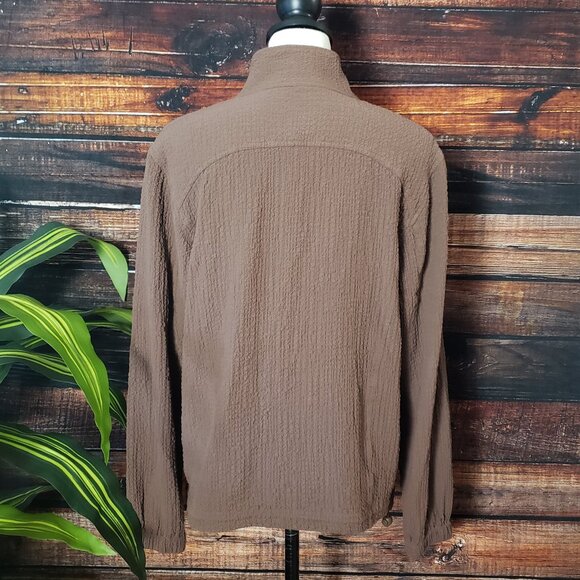 NWOT Orvis Medium Lightweight Full Zip Jacket Rayon Crepe Textured Bungee Waist - Picture 6 of 12